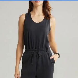 NWT NEW Zella Black Lift Off sleeveless Jumpsuit Snall